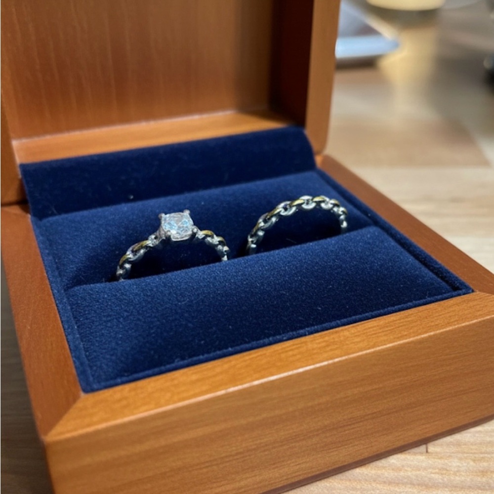 Elegant Gold and Silver Braided Ring Set